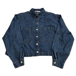 Zara Cropped Denim Top
